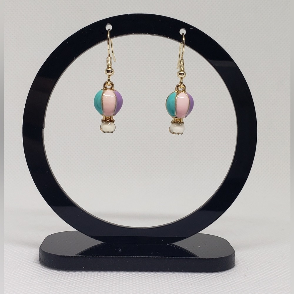 One Pair - Hot Air Balloon Drop Earrings